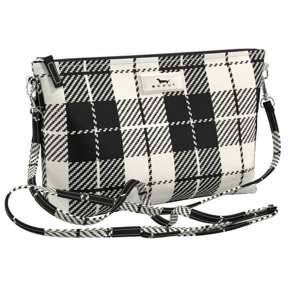 Scout Checkered Black White Crossbody Bag Moira Plaid Habit